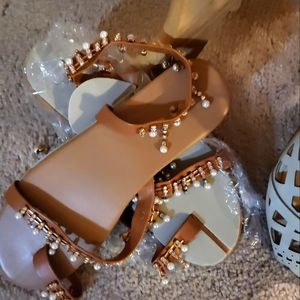 Brown Egyptian Bohemian Beaded Sandals